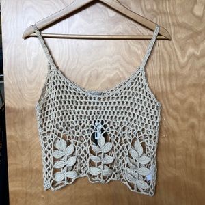 Leaf knit  top tank